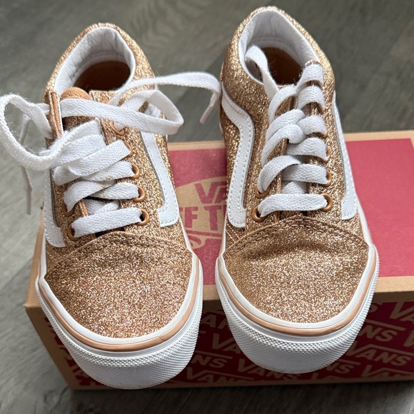 Vans Kids Sparkling Gold Sneakers - Picture 4 of 8
